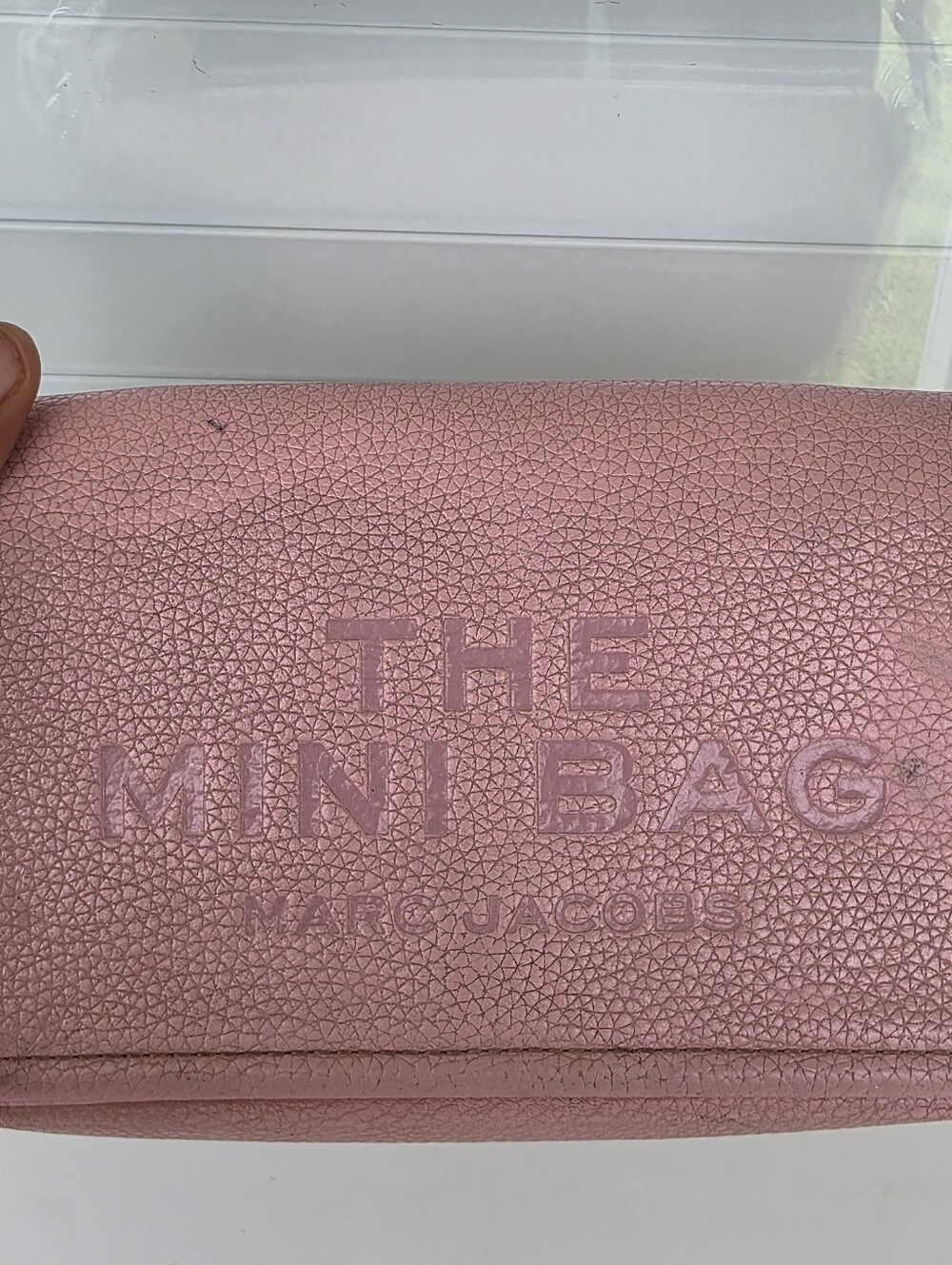 Marc Jacobs The Mini Bag Pink Pebbled Leather Crossbody Shoulder Bag Adjustable - Picture 4 of 16